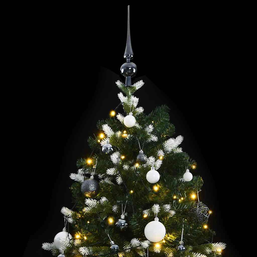 Vidaxl Árbol De Navidad Artificial Con Bisagras 300 Led Y Bolas 210 Cm_1