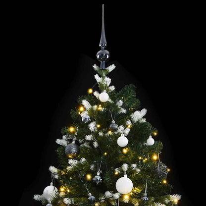 Vidaxl Árbol De Navidad Artificial Con Bisagras 300 Led Y Bolas 210 Cm_1