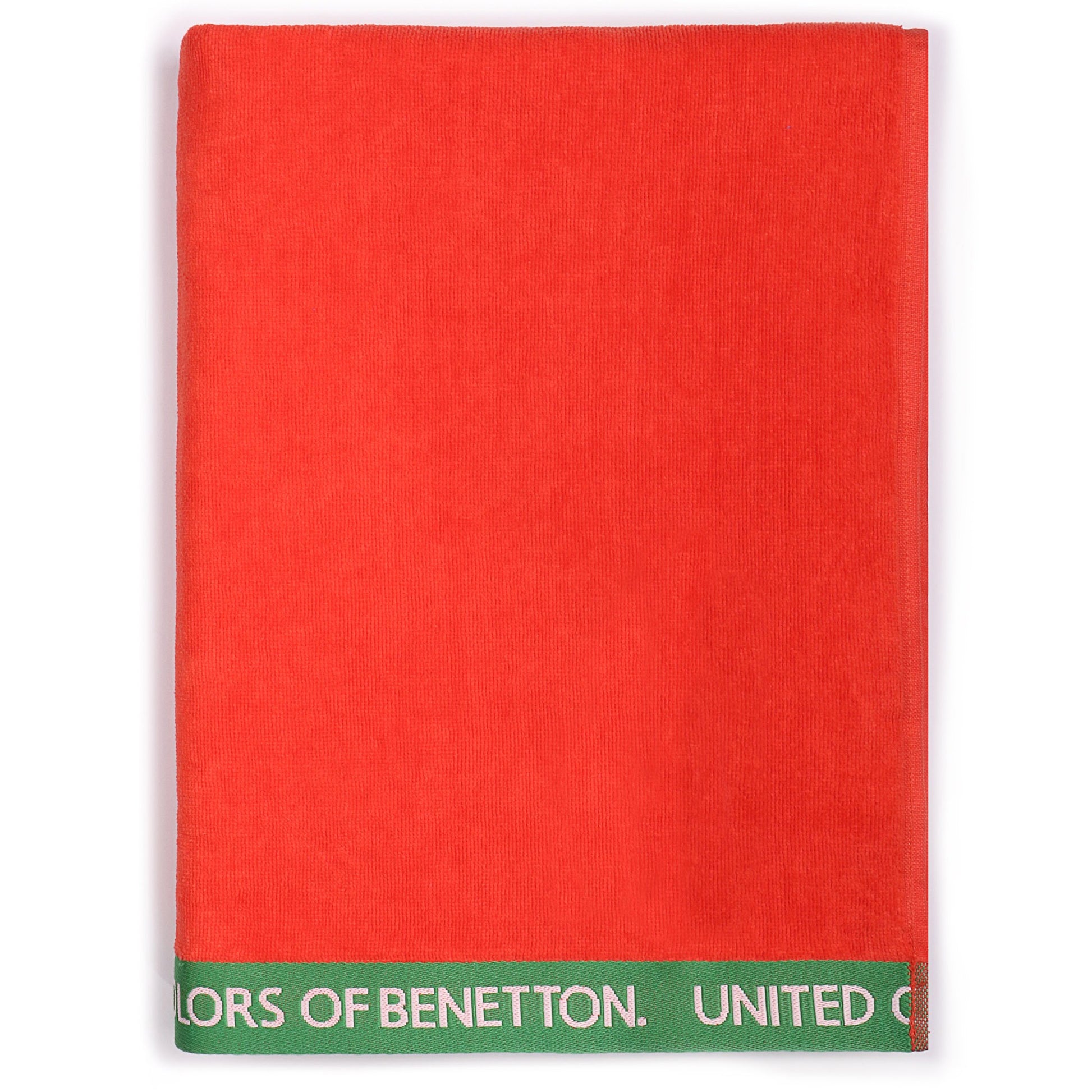 Set 2 Toalla De Playa 90x160cm 380gsm Velour 100%algodon Rojo Casa Benetton_4