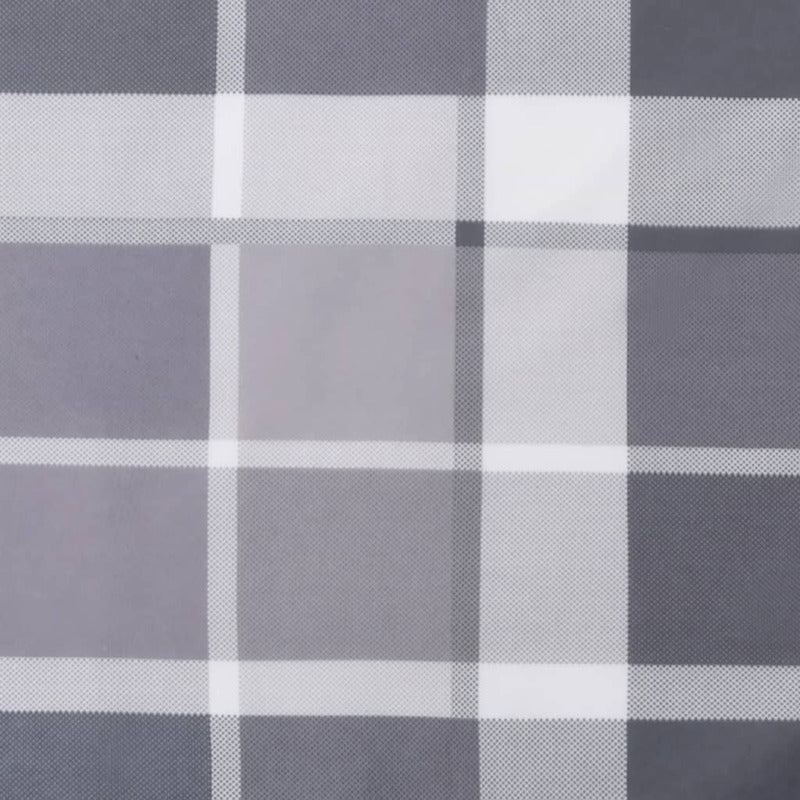Vidaxl Cojín De Banco De Jardín Tela Oxford A Cuadros Gris 200x50x4 Cm_5
