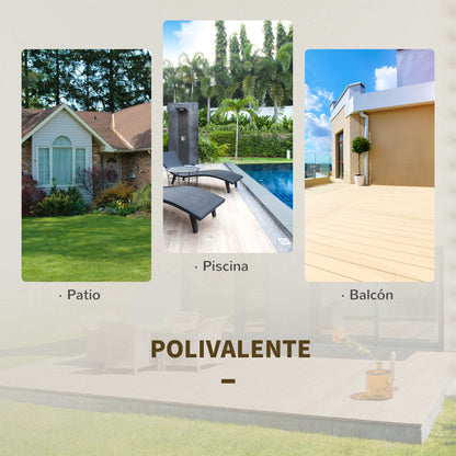 Outsunny Conjunto De 3 Piezas De Ratán 2 Sillas Y Mesa Plegable Diseño Trenzado_5