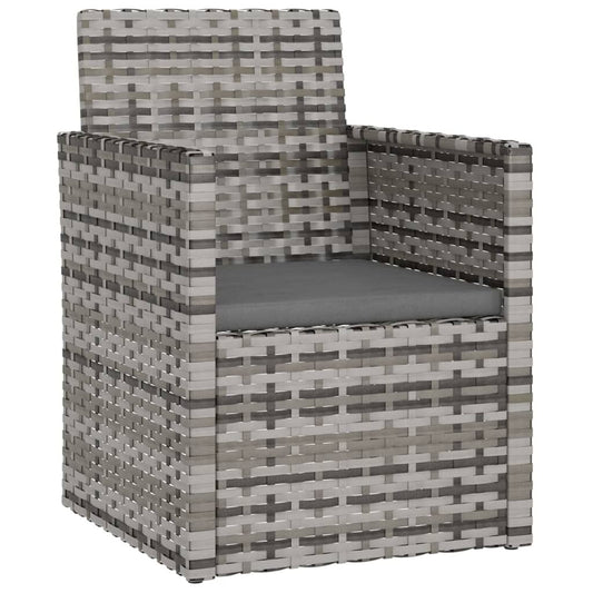 Vidaxl Sillón De Jardín Con Cojín Ratán Sintético Gris_0