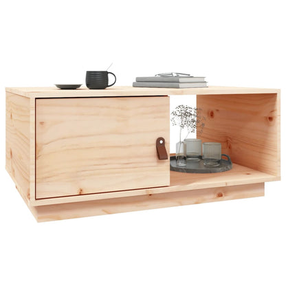 Mesa De Centro De Madera Maciza De Pino 80x50x35,5 Cm_2