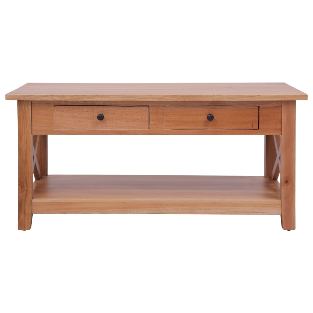 Mesa De Centro De Madera Maciza De Caoba 100x55x46 Cm_2