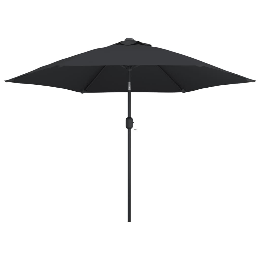 Vidaxl Sombrilla De Jardín Con Palo De Metal Negro 300 Cm_0