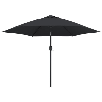 Vidaxl Sombrilla De Jardín Con Palo De Metal Negro 300 Cm_0