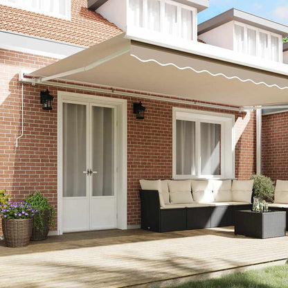 Toldo Retráctil Beige 500 X 300 Cm Lona Y Aluminio_2