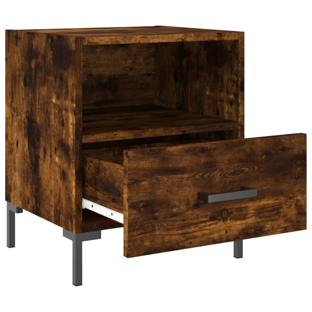 Mesita Noche 2 Uds Madera Ingeniería Roble Ahumado 40x35x47,5cm_3