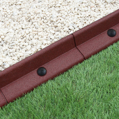 Bordes De Césped Terracota Flexibles Jardín Bordes De Césped Paquete De 6 X 1.2m_1