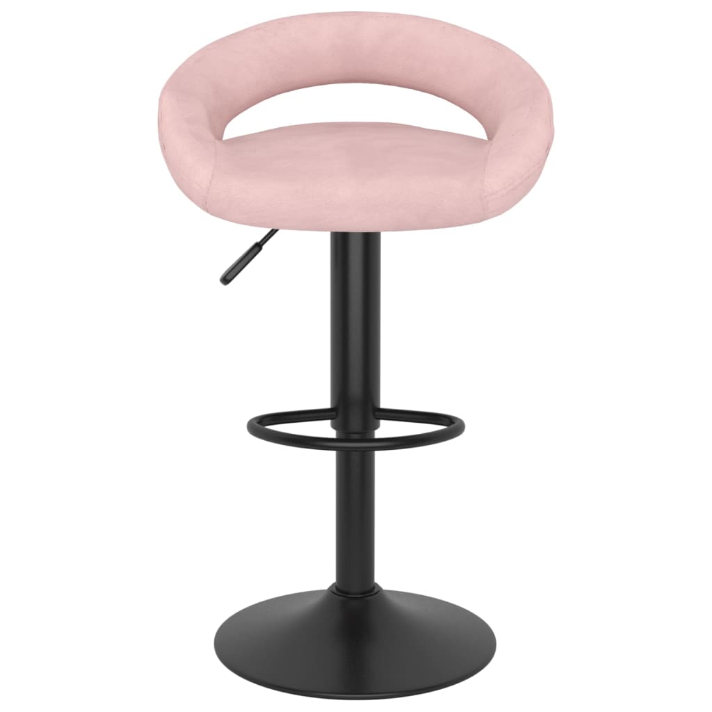 Taburetes De Cocina 2 Unidades Terciopelo Rosa_1