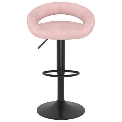 Taburetes De Cocina 2 Unidades Terciopelo Rosa_1