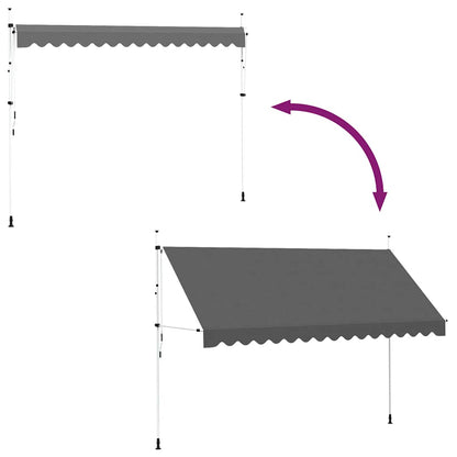 Toldo Retráctil De Operación Manual Antracita 400 Cm_4