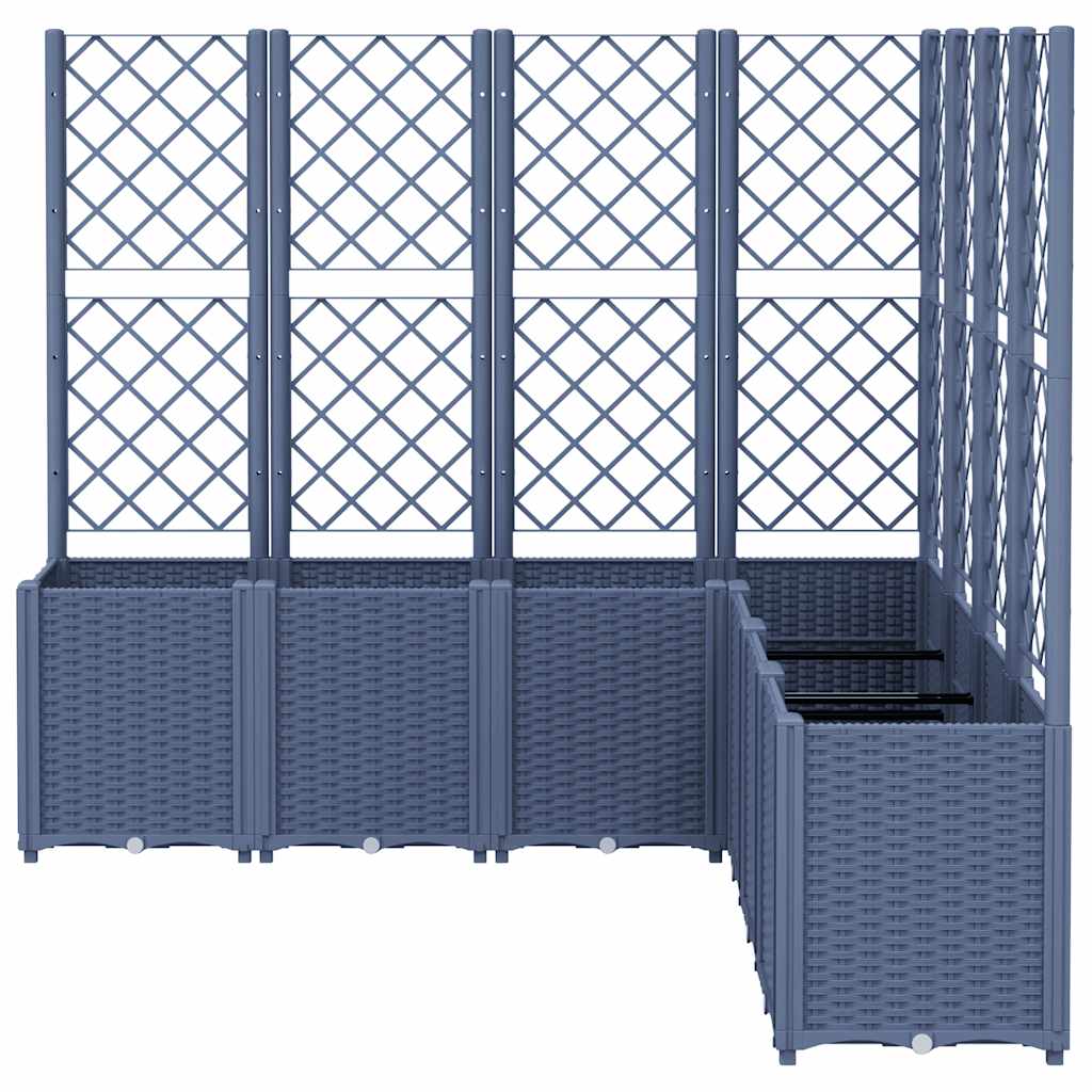 Jardinera Con Enrejado Pp Azul Gris 160x160x140 Cm_2