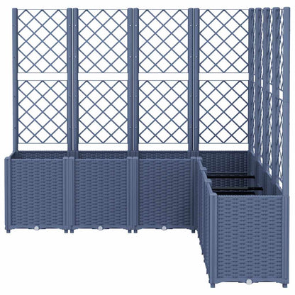 Jardinera Con Enrejado Pp Azul Gris 160x160x140 Cm_2