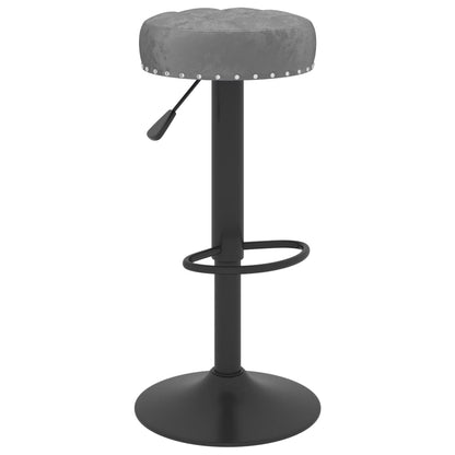 Taburetes De Cocina 2 Unidades Terciopelo Gris Oscuro_1
