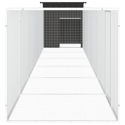 Vidaxl Jaula De Gallinas Acero Galvanizado Antracita 700x91x100 Cm_3