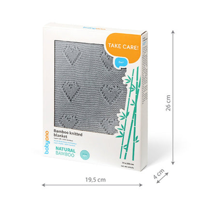 Manta Natural Para Bebé Corazones 100% Bambú Gris_2