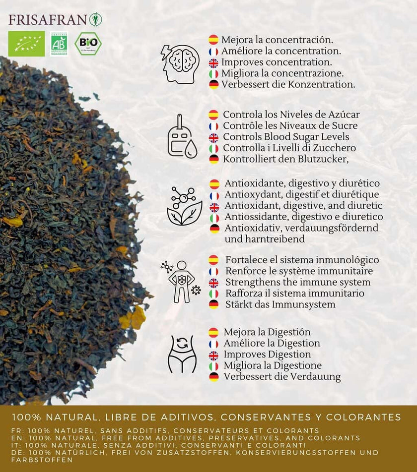 Té Negro Canela Ecológico Granel | Calidad | Frisafran