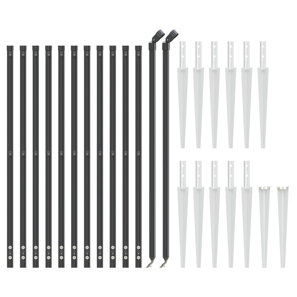 Cerca De Alambre Con Pinchos De Anclaje Gris Antracita 1,1x25 M / Vetonek_3