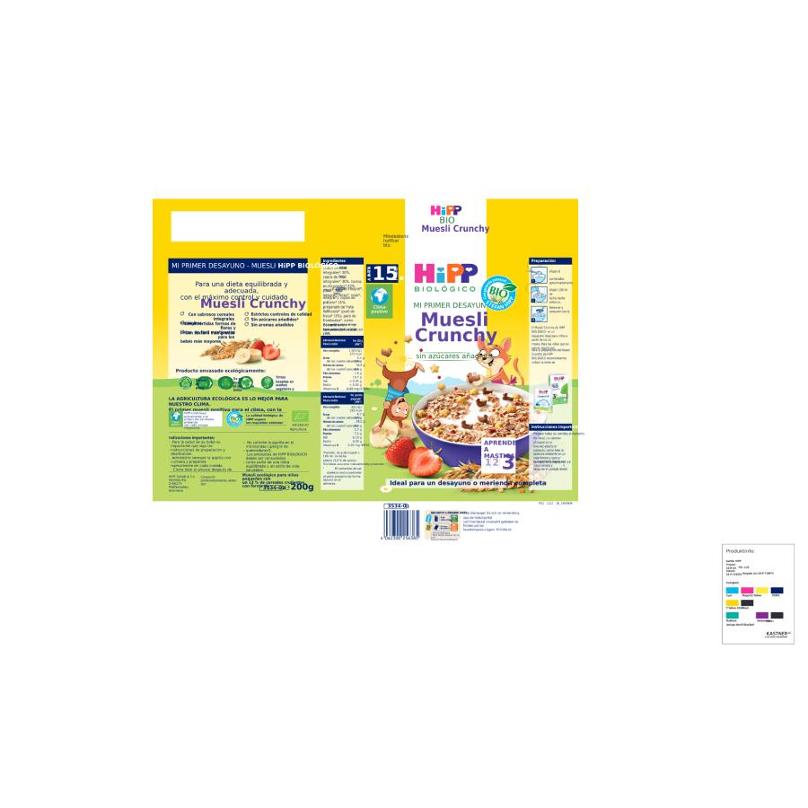 Muesli Crunchy para niños Bio +15 meses HiPP 200 g