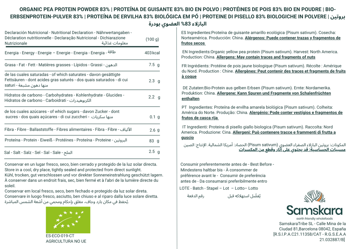 Proteína De Guisante Fermentada Bio - 3kg | Proteína Vegetal Ecológica Vegana Para Batidos Y Repostería_1