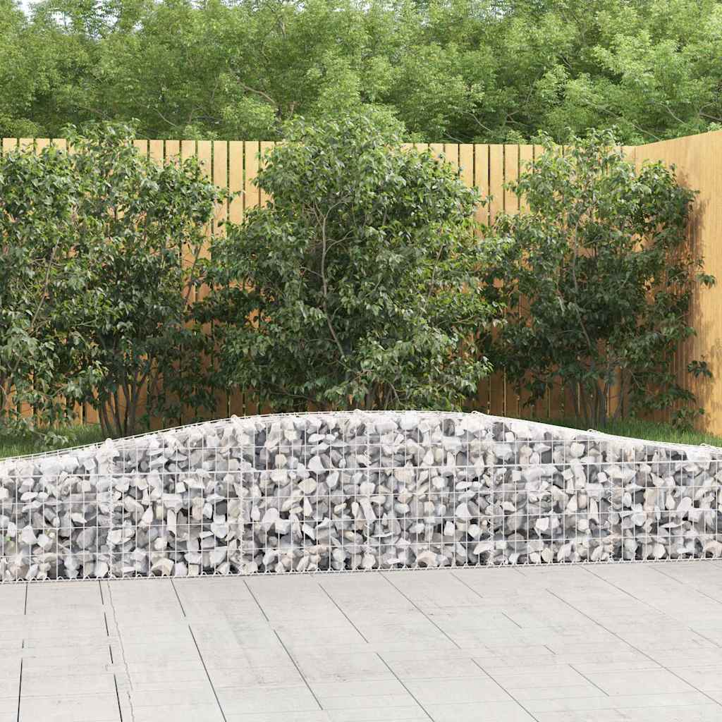 Cestas De Gaviones 10 Uds Forma De Arco Hierro 400x30x40/60 Cm_1