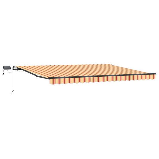 Toldo Retráctil Amarillo Y Naranja 400 X 300 Cm Tela Y Aluminio_0