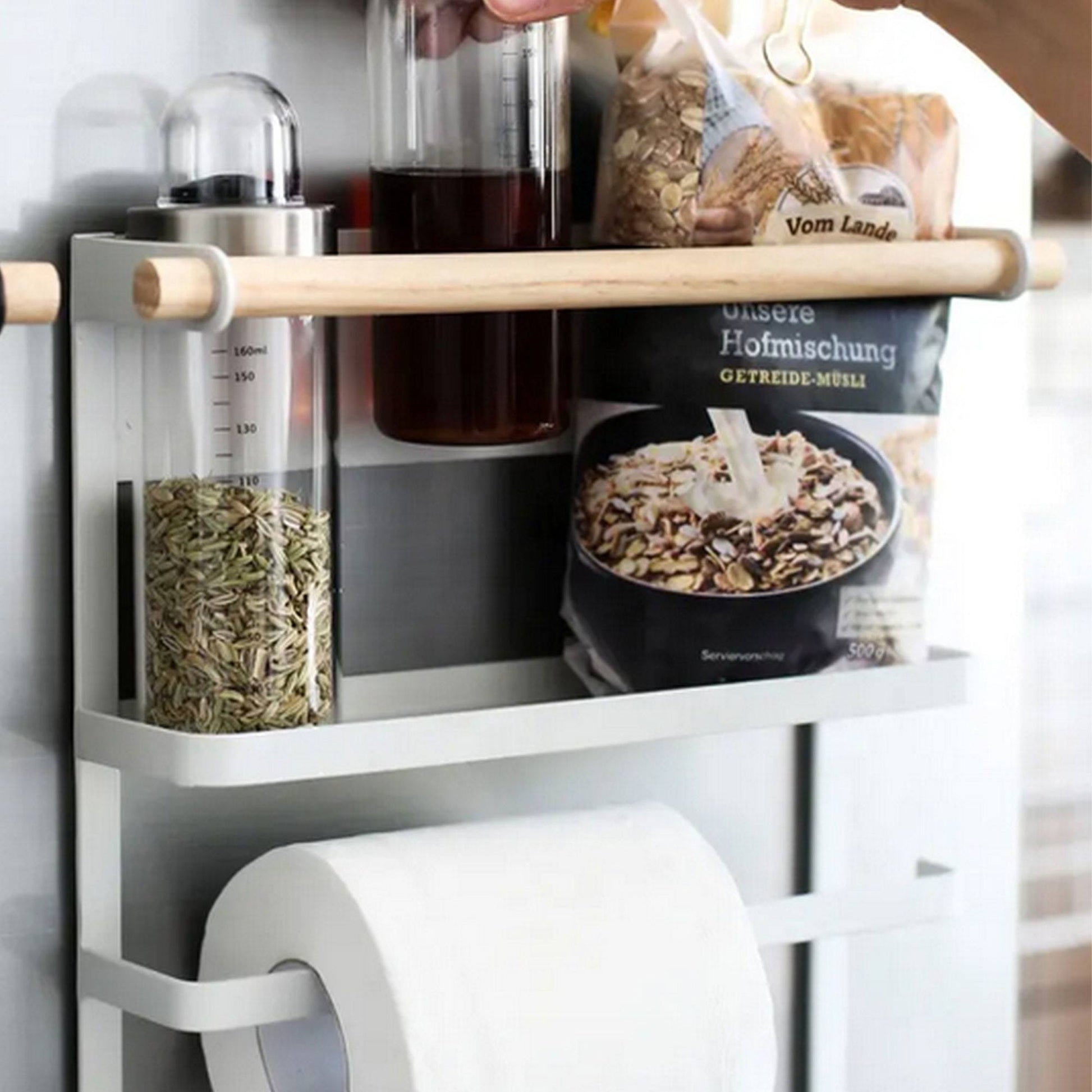 Well Home Rack De Fijación Magnética En Acero Pintado Color Negro