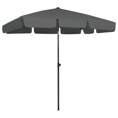 Vidaxl Sombrilla De Playa Gris Antracita 200x125 Cm_0