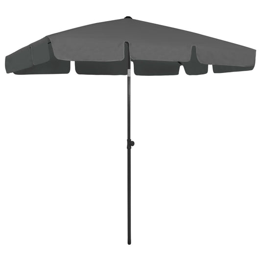 Vidaxl Sombrilla De Playa Gris Antracita 200x125 Cm_0