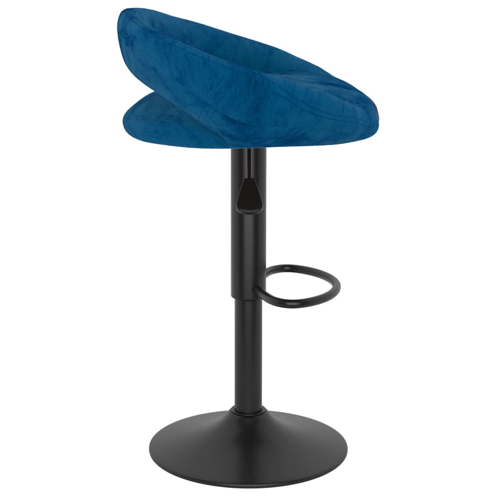 Taburetes De Cocina 2 Unidades Terciopelo Azul_2