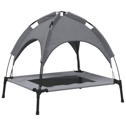 Cama Para Perros Con Dosel Antracita Tela Oxford Y Acero / Vetonek_2