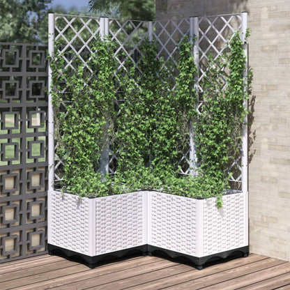 Macetero De Jardín Blanco 80 X 80 X 136 Cm_1