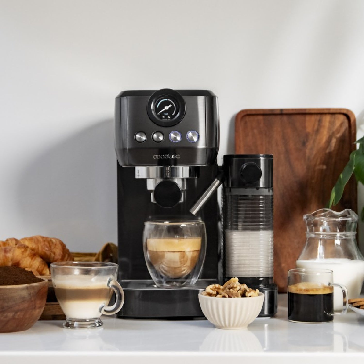 Cecotec Cafetera Semiautomática Cafetera Semiautomática Power Espresso 20 Steel Pro Latte_4