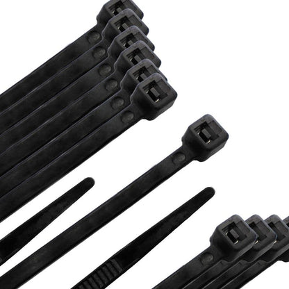 Brida Nylon 100%. Color Negro 7,8 X 540 Mm. Bolsa 100 Unidades. Abrazadera Plastico, Organizador Cables, Alta Resistencia_0