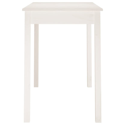 Mesa De Comedor Madera Maciza De Pino Blanca 110x55x75 Cm_2