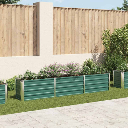 Arriate De Jardín De Acero Galvanizado Verde 240x40x45 Cm_1