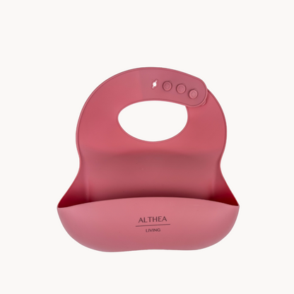 Baberos Impermeables - 2 Piezas - Beige / Rosa Profundo.