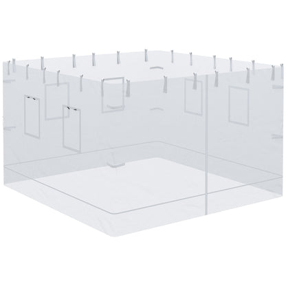 Outsunny 4 Paredes Laterales Para Carpa 300x195 Cm Con 6 Ventanas Puerta_0