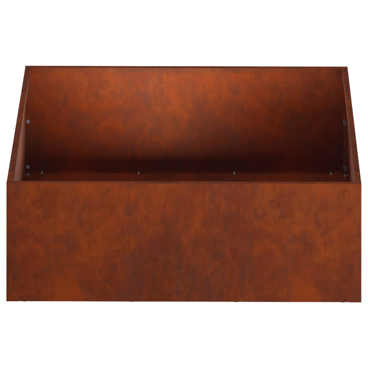 Macetero De Jardín 2 Uds. Oxidado 60 X 60 X 20 Cm Acero Oxidado_4