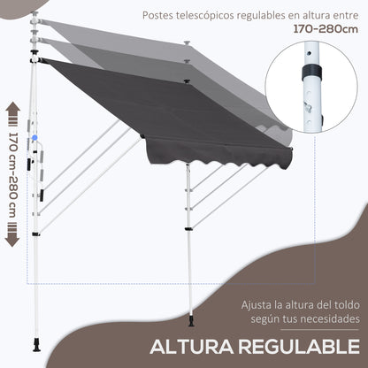 Outsunny Toldo Manual Retráctil 2x1_4
