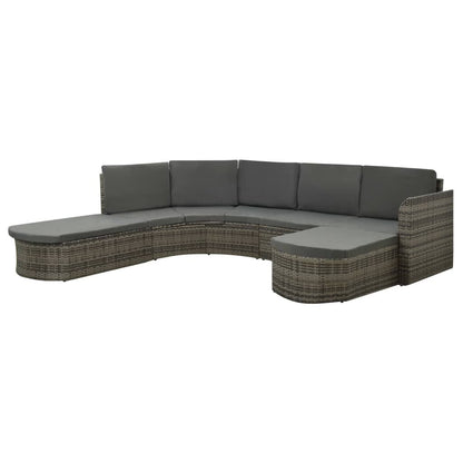 Vidaxl Set De Muebles De Jardín 4 Pzas Y Cojines Ratán Sintético Gris_0