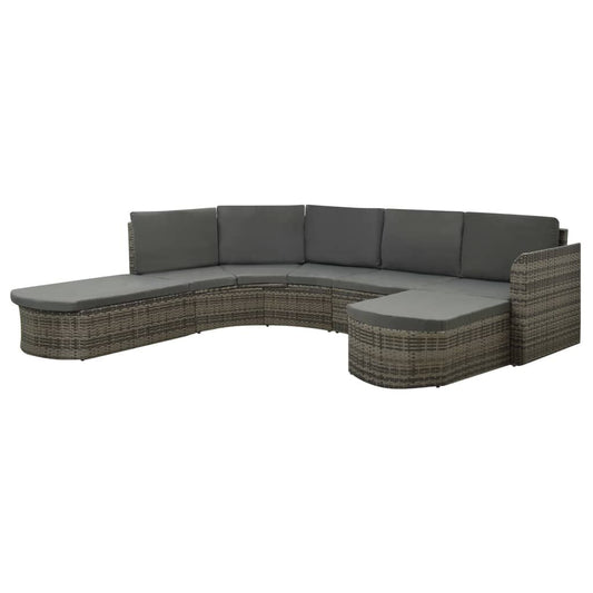 Vidaxl Set De Muebles De Jardín 4 Pzas Y Cojines Ratán Sintético Gris_0