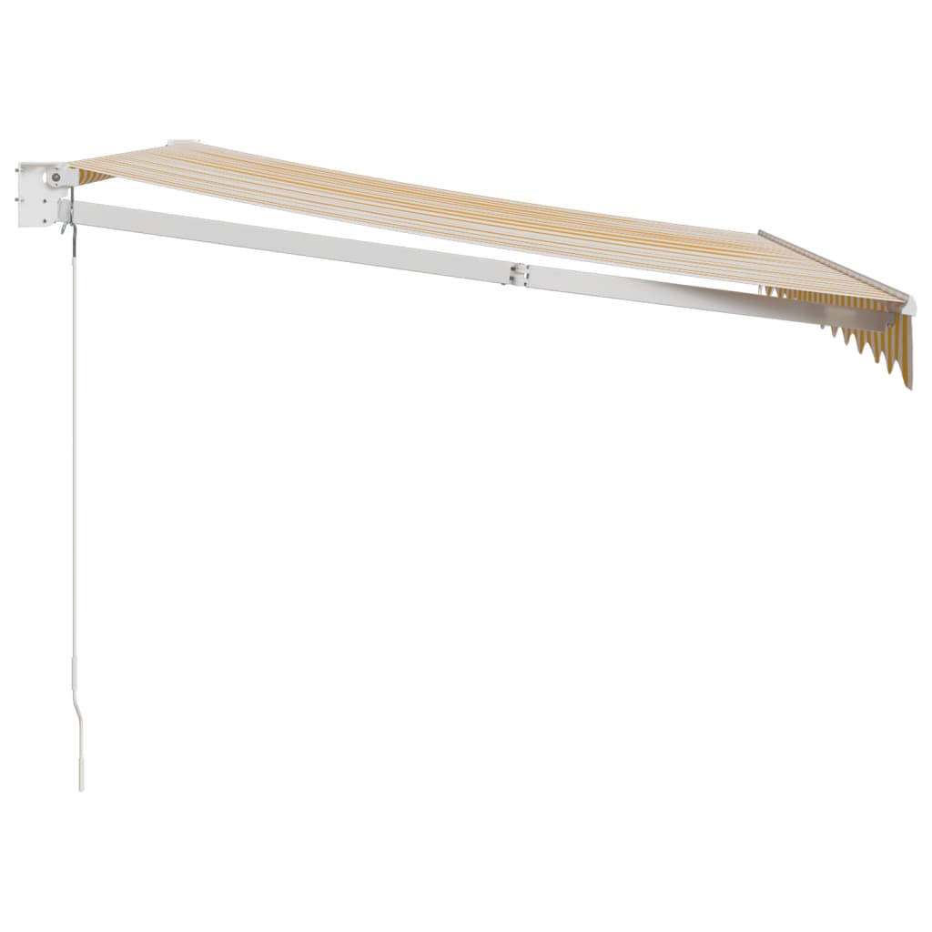 Toldo Retráctil Aluminio Y Tela Amarillo Y Blanco 3,5x2,5 M_3