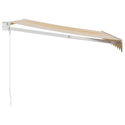 Toldo Retráctil Aluminio Y Tela Blanco Y Amarillo 3x2,5 M_3