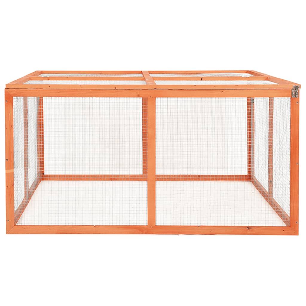 Vidaxl Conejera De Madera Maciza De Abeto 124x120x60 Cm_3