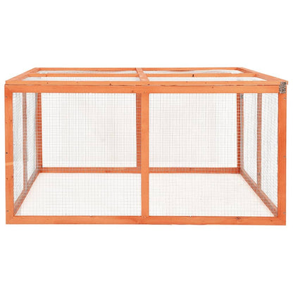 Vidaxl Conejera De Madera Maciza De Abeto 124x120x60 Cm_3