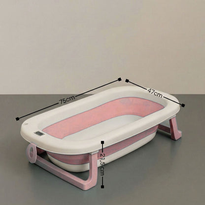 Bathby Bañera Plegable Rosa Para Bebés, Cojín Reductor, Termómetro, Patas Antideslizantes (rosa Pastel)_3