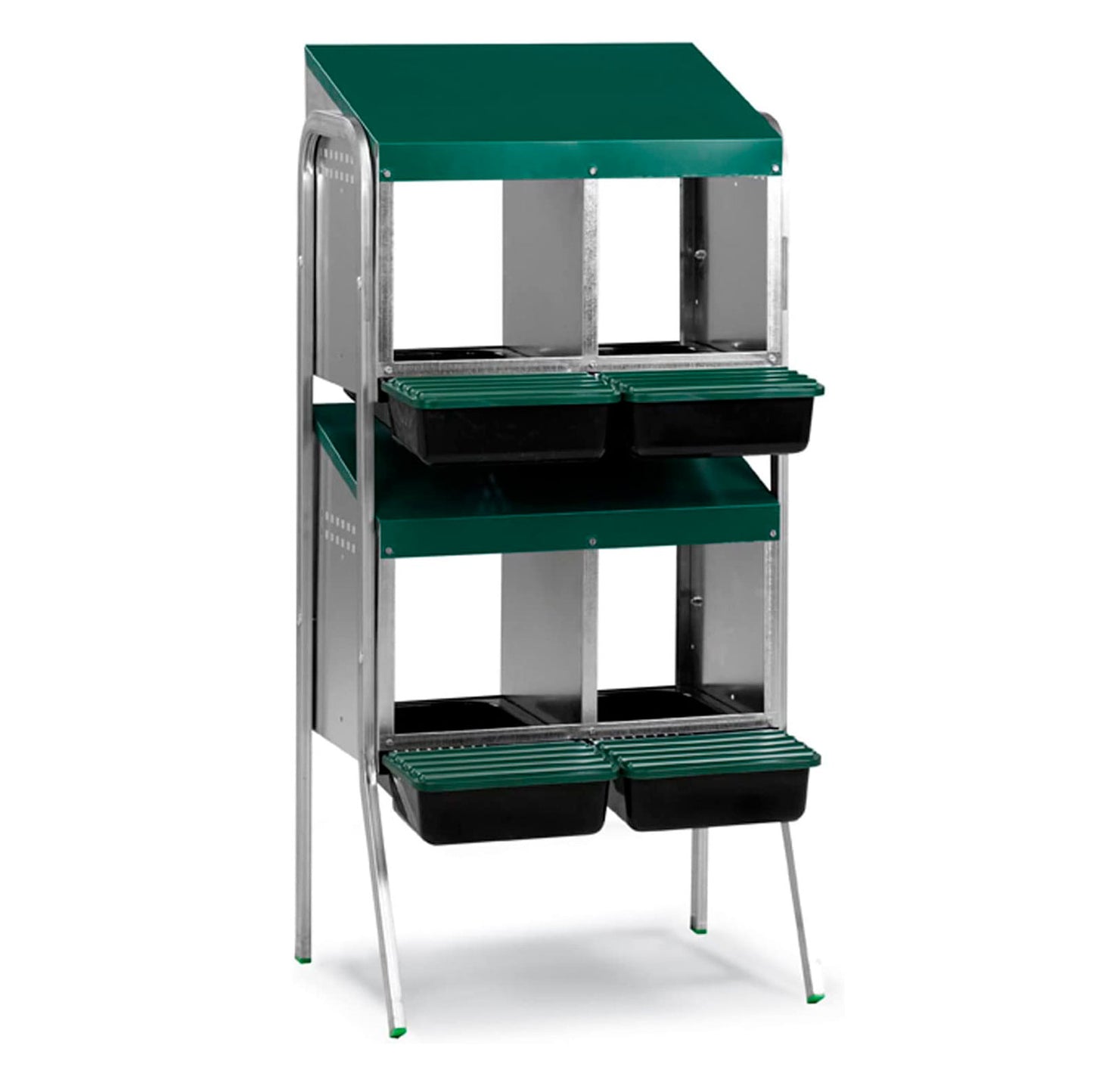 Ponederos Para Gallinas - Ponedero Huevos Eco 4 Huecos - Ponedero En Batería - Nido Para Gallinas Con Cajón Escamoteador_0