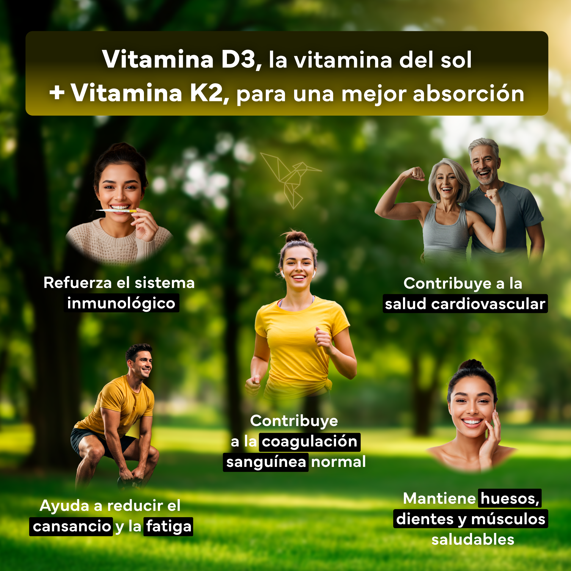 Vitamina D3 + K2 Sevens Nutrition. Salud Ósea._2